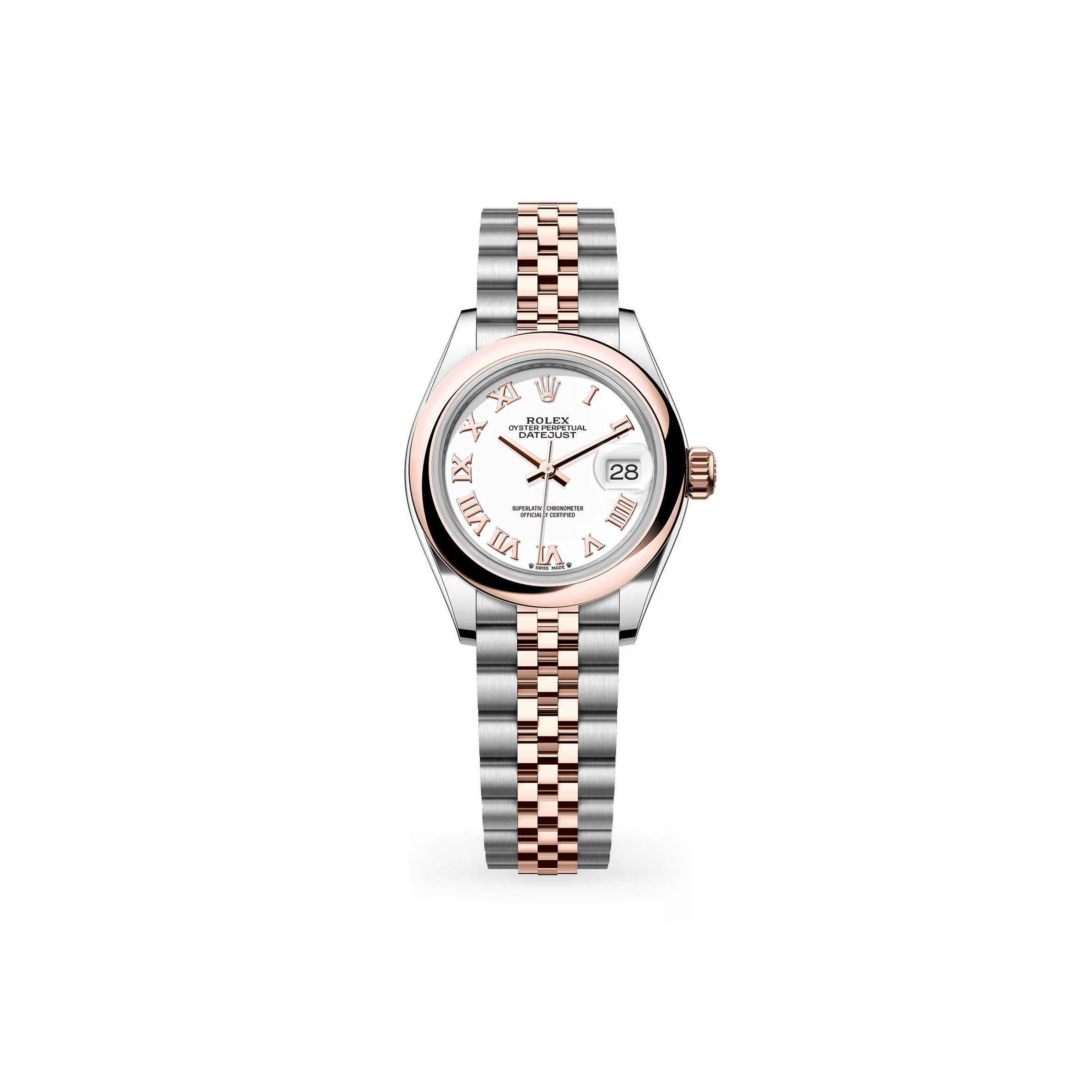 R01ex lady-datejust oyster, 28 mm, oystersteel and everose gold 279161